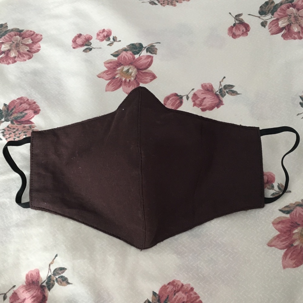 Dark Brown Solid: Quality Face Mask - Picture 2 of 5